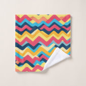 Couleurs Abstraites Zigzag Wavy (Gant de toilette)