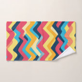 Couleurs Abstraites Zigzag Wavy (Serviette à main)