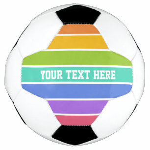 Couleurs arc-en-ciel balle de football personnalis