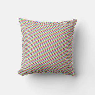Couleurs arc-en-ciel Coussin rayé