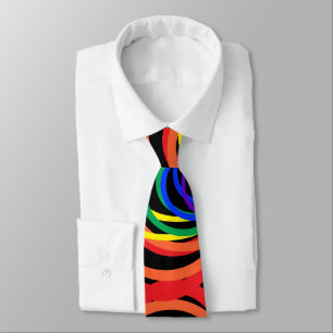 Couleurs arc-en-ciel Cravate Motif Abstraite