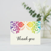 Couleurs arc-en-ciel damask lesbienne Merci mariag (Debout devant)