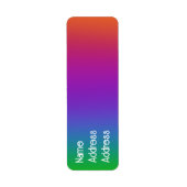 Couleurs Arc-en-ciel foncé Retourner les étiquette (Devant)