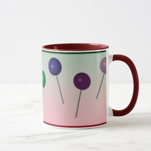 Couleurs arc-en-ciel Lollipop Mug (Droite)