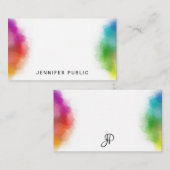 Couleurs arc-en-ciel Modèle de script de monogramm (Devant / Derrière)