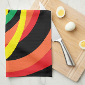 Couleurs arc-en-ciel Serviette de cuisine Abstrait (Quart Plié)