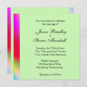 Couleurs arc-en-ciel sur Faire-part de mariage ver (Devant / Derrière)