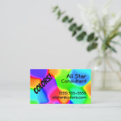 Couleurs arc-en-ciel vives Carte de visite (Debout devant)