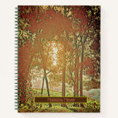 Couleurs automnales, soleil et arbres carnet (Devant)