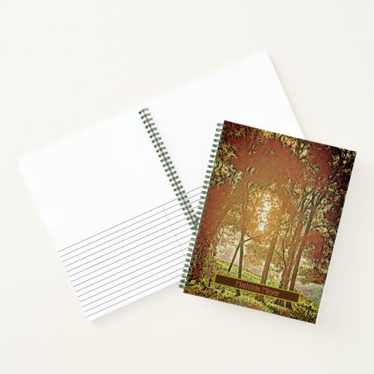 Couleurs automnales, soleil et arbres carnet (Intérieur)