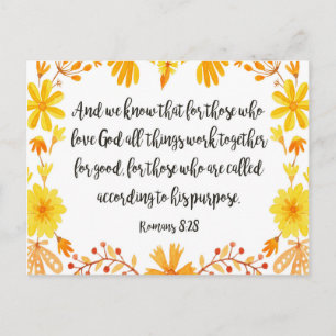 Couleurs Automne Bible Verse Carte postale