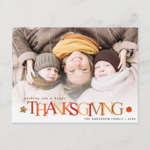Couleurs automne Thanksgiving photo Carte postale