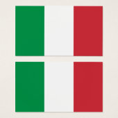 Couleurs blanches et rouges italiennes Carte de vi (Devant & derrière)