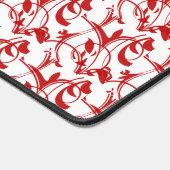 Couleurs blanches rouges Motif de défilement artis (Coin)