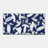 Couleurs bleu équipe volleyballs motif personnalis (Recto)