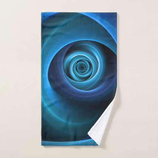 Couleurs bleu spirale 3D Art Abstrait fractal mode (Serviette à main)