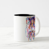 Couleurs boules de café à deux tons Mug (Devant droit)