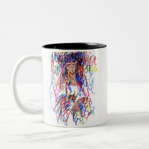 Couleurs boules de café à deux tons Mug