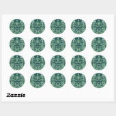 Couleurs brillantes de Green ~ Sticker rond classi (Feuille)