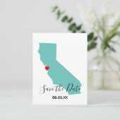 Couleurs Californie Forme de carte Enregistrer la  (Debout devant)