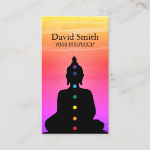 Couleurs chakra vives et colorées Cartes de visite