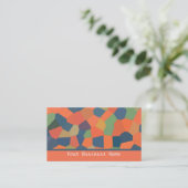 Couleurs chaudes Carte de visite Abstrait (Debout devant)