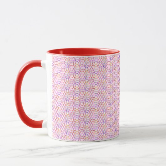 Couleurs chaudes géométriques Mug (Gauche)