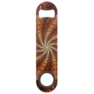 Couleurs chaudes, motif d'art fractal moderne trip