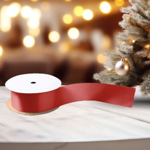Couleurs classiques - Rouge clair - Ruban en satin