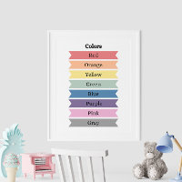 Couleurs d'apprentissage Poster éducatif pour enfa