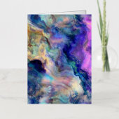 Couleurs d'art Abstraites Pliage Foil Carte de vac (Recto)