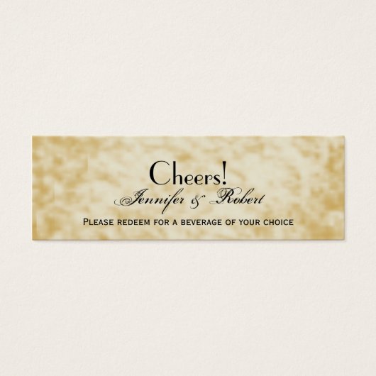 Couleurs d'automne : Billet de boisson Mariage rou (Devant)