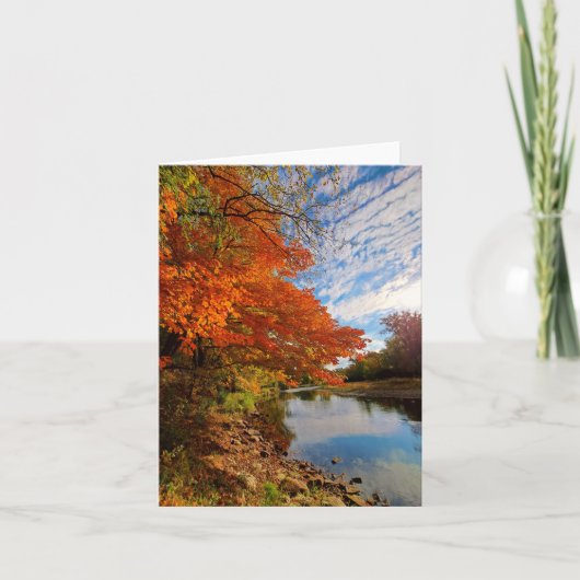 Couleurs d'automne blanc carte pour notes (Devant)