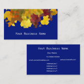 Couleurs d'automne Carte de visite Abstrait (Devant / Derrière)