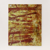 Couleurs d'automne dorées Forêt Art Puzzle (Vertical)