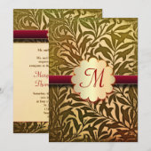 couleurs d'automne élégante mariage invitation mon (Devant / Derrière)