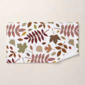 Couleurs d'automne en blanc pour les Feuilles tomb (Serviette à main)