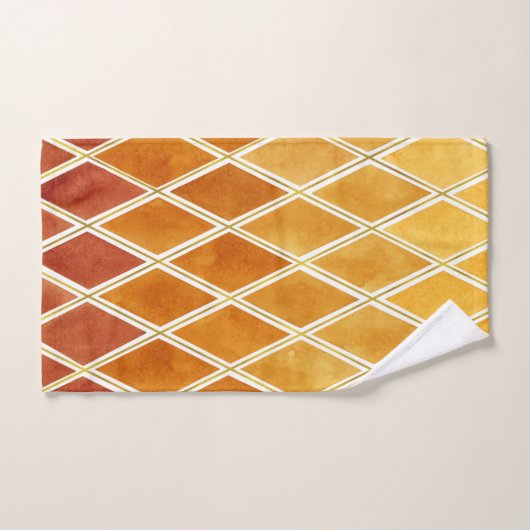 Couleurs d'automne et harmonie de texture d'or (Serviette à main)