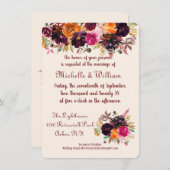 Couleurs d'automne Floral Wedding Invitations (Devant / Derrière)