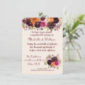 Couleurs d'automne Floral Wedding Invitations (Debout devant)