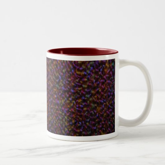 Couleurs d'automne foncé "Crochetée" mug (Droit)