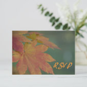 Couleurs d'automne Mariage RSVP Carte de réponse (Debout devant)