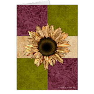 Couleurs d'automne Sunflower Blank Carte de voeux