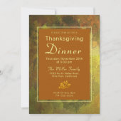 Couleurs d'automne Thanksgiving Dîner Invitation (Devant)