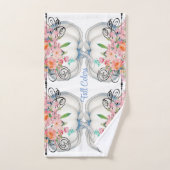 Couleurs de automne Citrouille blanc Aquarelle Flo (Serviette à main)