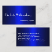 Couleurs de bleu Carte de visite professionnel (Devant / Derrière)