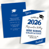 Couleurs de classe Bleu YY Graduation Invitation