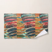 couleurs de feuilles d'automne art moderne stylisé (Serviette à main)