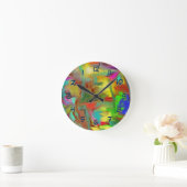 Couleurs de fusion Vive Horloge Abstraite (Maison)