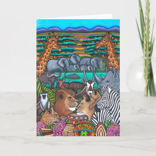 Couleurs de la carte de voeux d'Afrique du Sud (Devant)